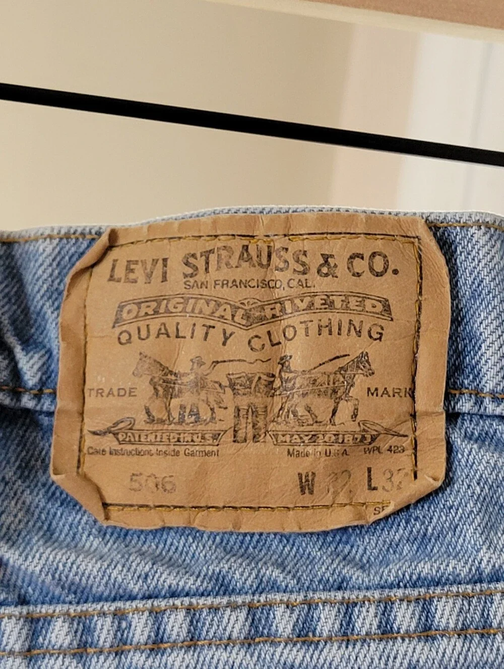 Levi's Orange Tab Vintage Straight Leg Light Wash Jeans, Size 29×32 Mens‎